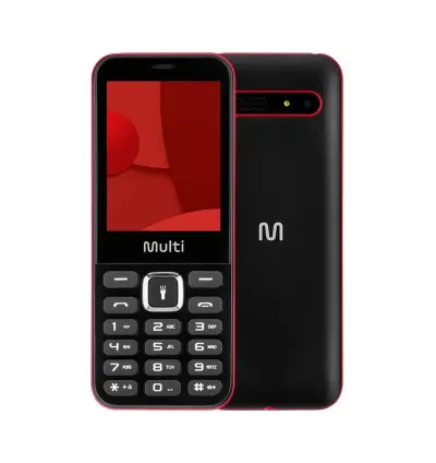 Celular Multilaser Up Max Dual Chip com Tela 2.8 pol + Bateria 1700 mAh + Rádio FM + MP3 + Bluetooth + Câmera Preto - P9135