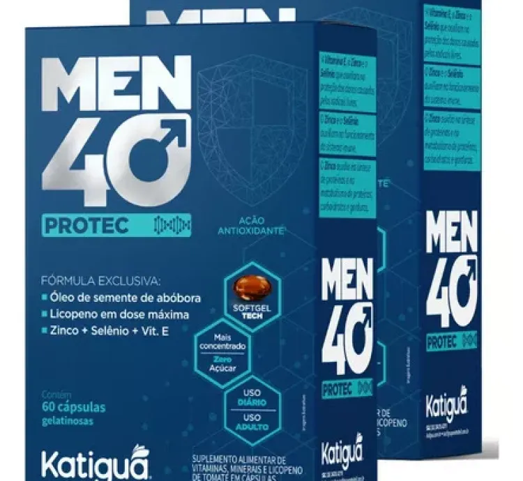 Kit com 2 Men40 Protec 60caps