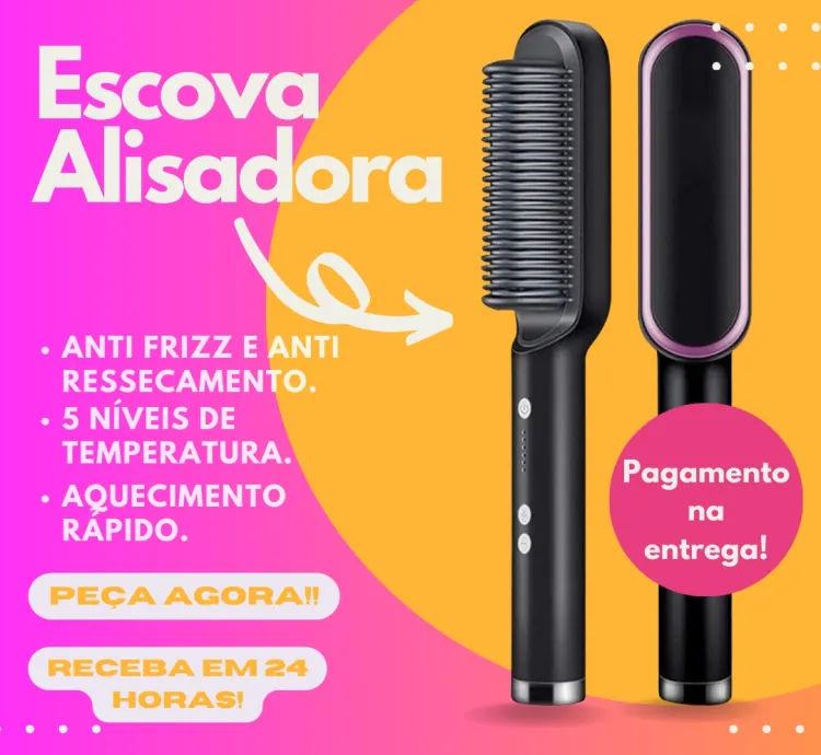 Escova Alisadora 3 em 1