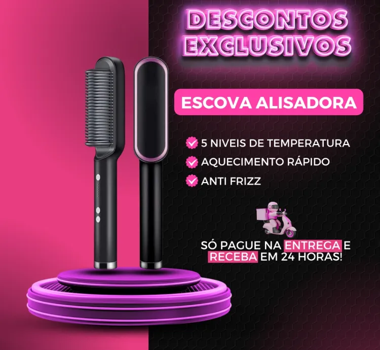 Escova Alisadora 3 em 1