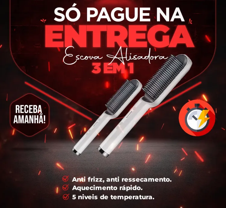 Escova Alisadora 3 em 1