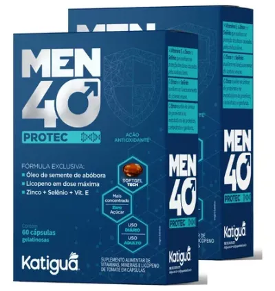 Kit com 2 Men40 Protec 60caps