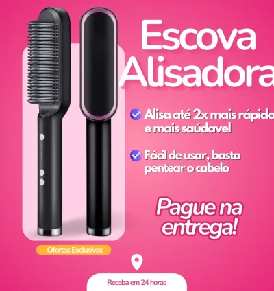 Escova Alisadora 3 em 1