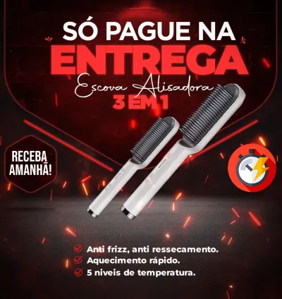 Escova Alisadora 3 em 1