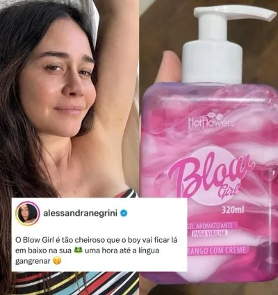 Blow Girl Gel Aromatizante Beijável Morango Com Creme 320ml