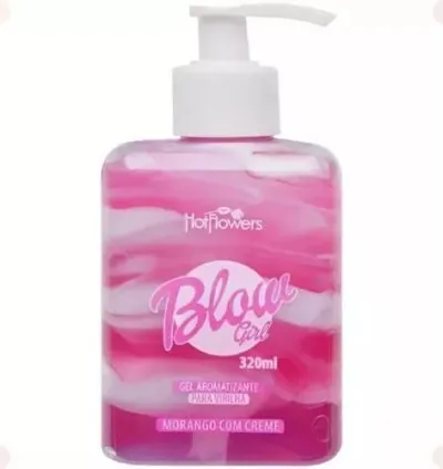 Blow Girl Gel Aromatizante Beijável Morango Com Creme 320ml 3