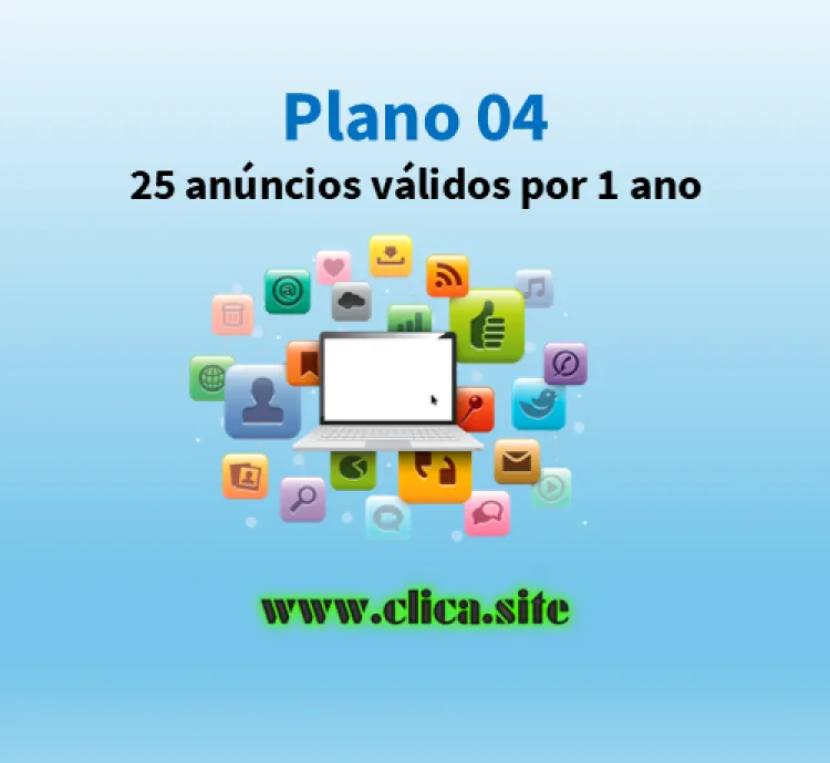 Plano 04 - 25 anúncios válidos por 1 ano