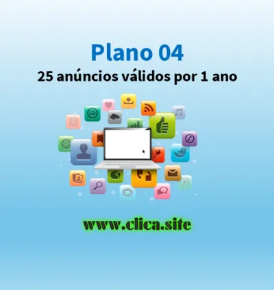 Plano 04 - 25 anúncios válidos por 1 ano